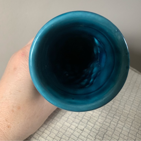 Vintage INARCO Pottery Mood Indigo Blue vases - set of two - Picture 7 of 8